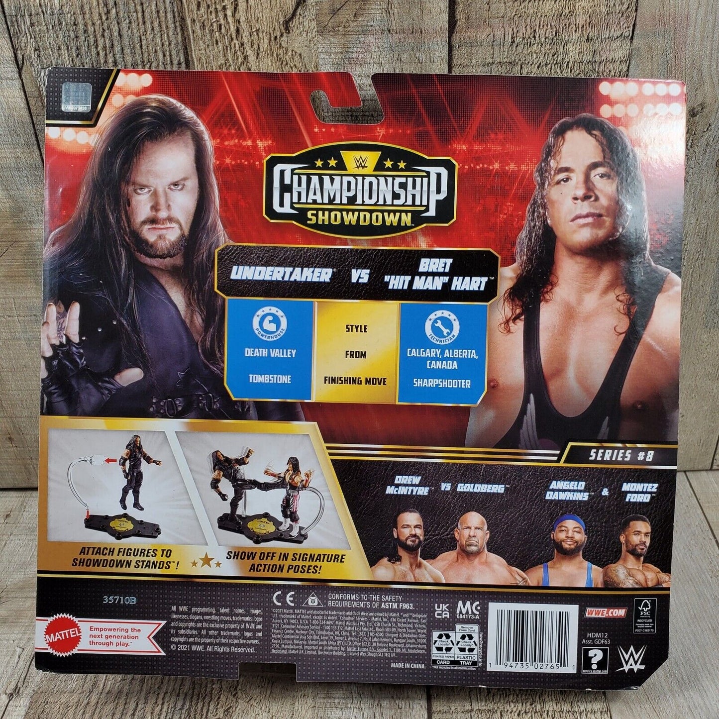 Undertaker Vs Bret Hart Hit Man Championship Wrestler Showdown Series 8 New WWE
