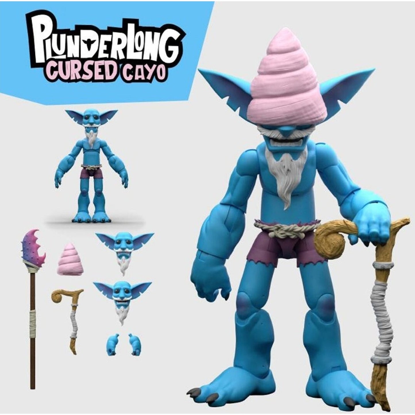 Plunderlings Plunderlong CURSED CAYO 1:12 Scale Blue 5" Action Figure 2023