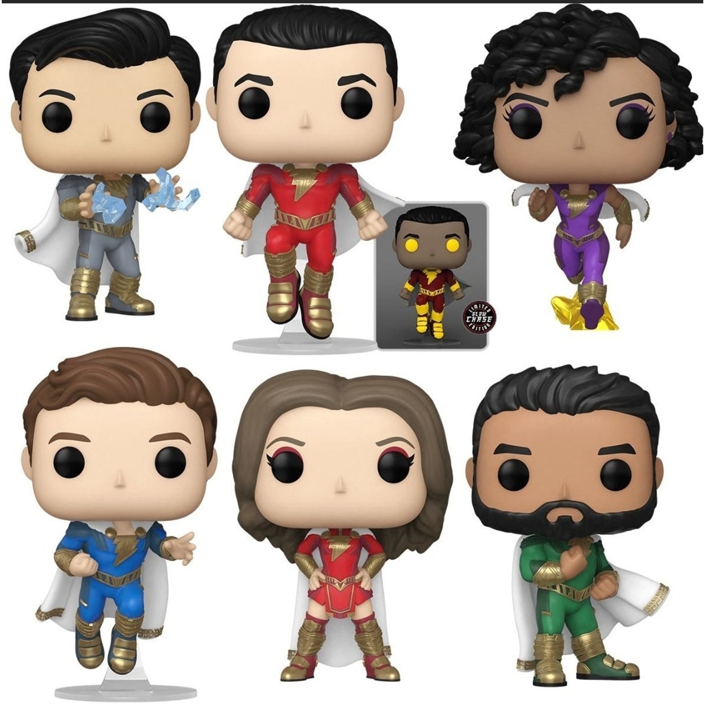 Funko Pop Shazam Fury of the Gods Complete Set of 6 NO CHASE