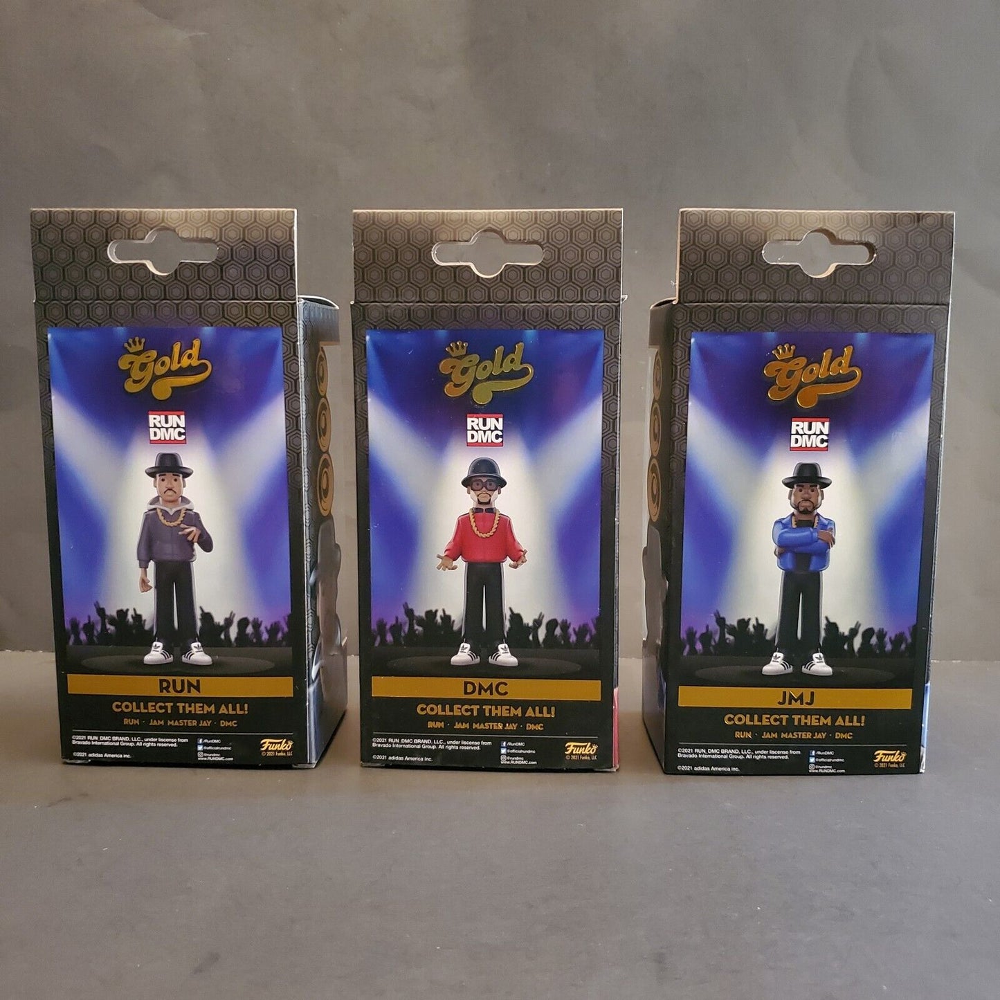 Funko Gold Run DMC TWO FULL SETS 5" Collectible Figures NEW 6 pack JMJ Run DMC