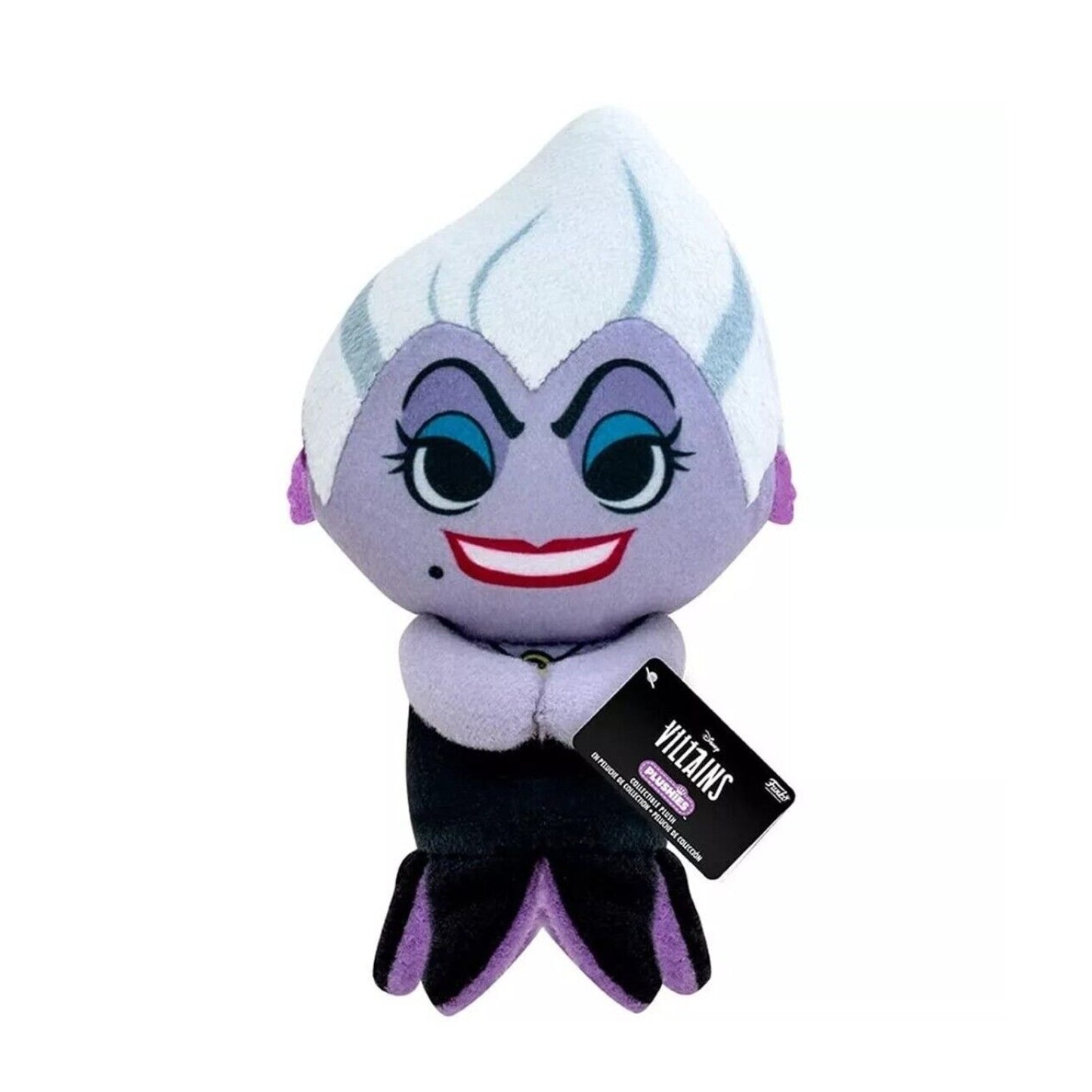 4PK FUNKO VILLAINS PLUSH SET Maleficent Queen Hearts Grimhilde Ursula 4" NEW
