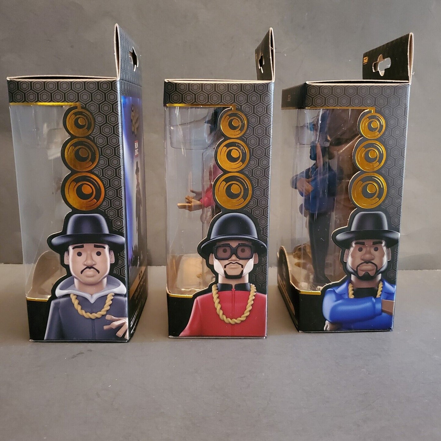 Funko Vinyl Gold Run DMC Full Set 5" Collectible Figure NEW 3 pack JMJ Run & DMC