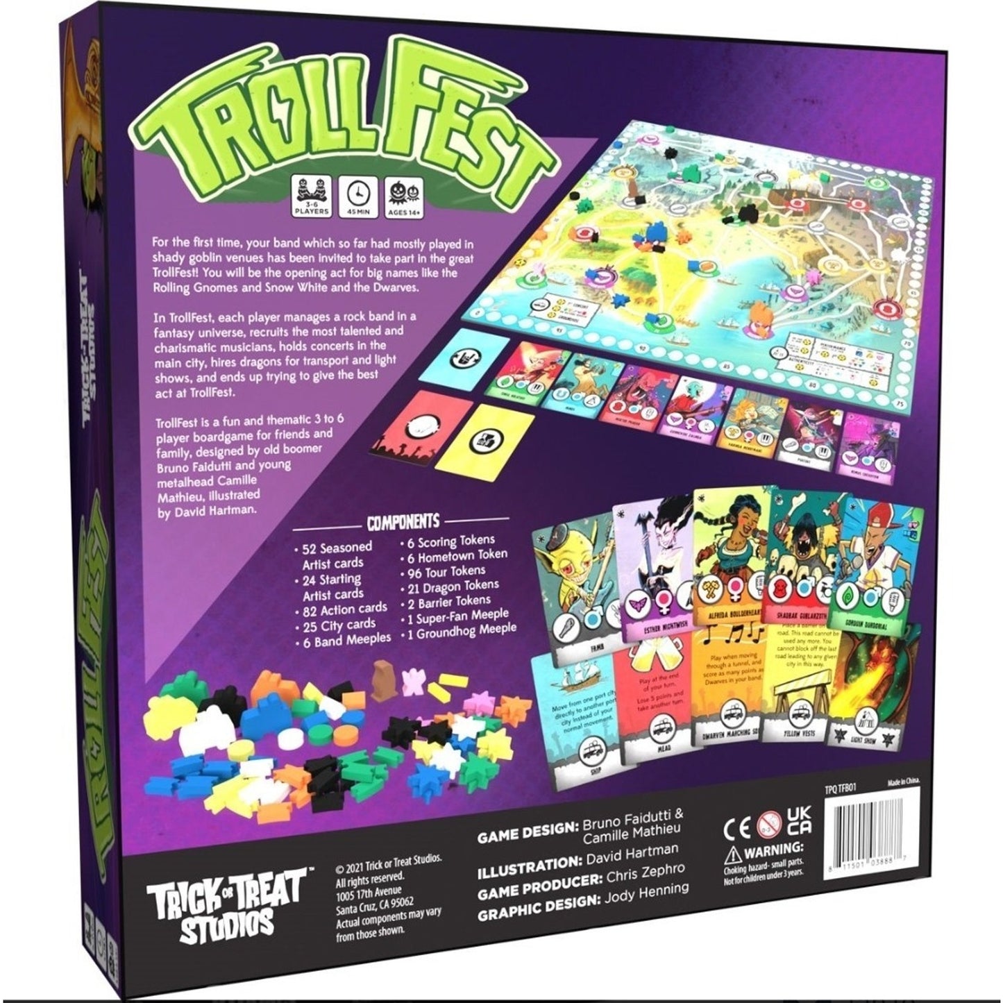 TrollFest Board Game Sealed 2021 Troll Fest 3-6 Players 14yrs+ 45 Min Game Play