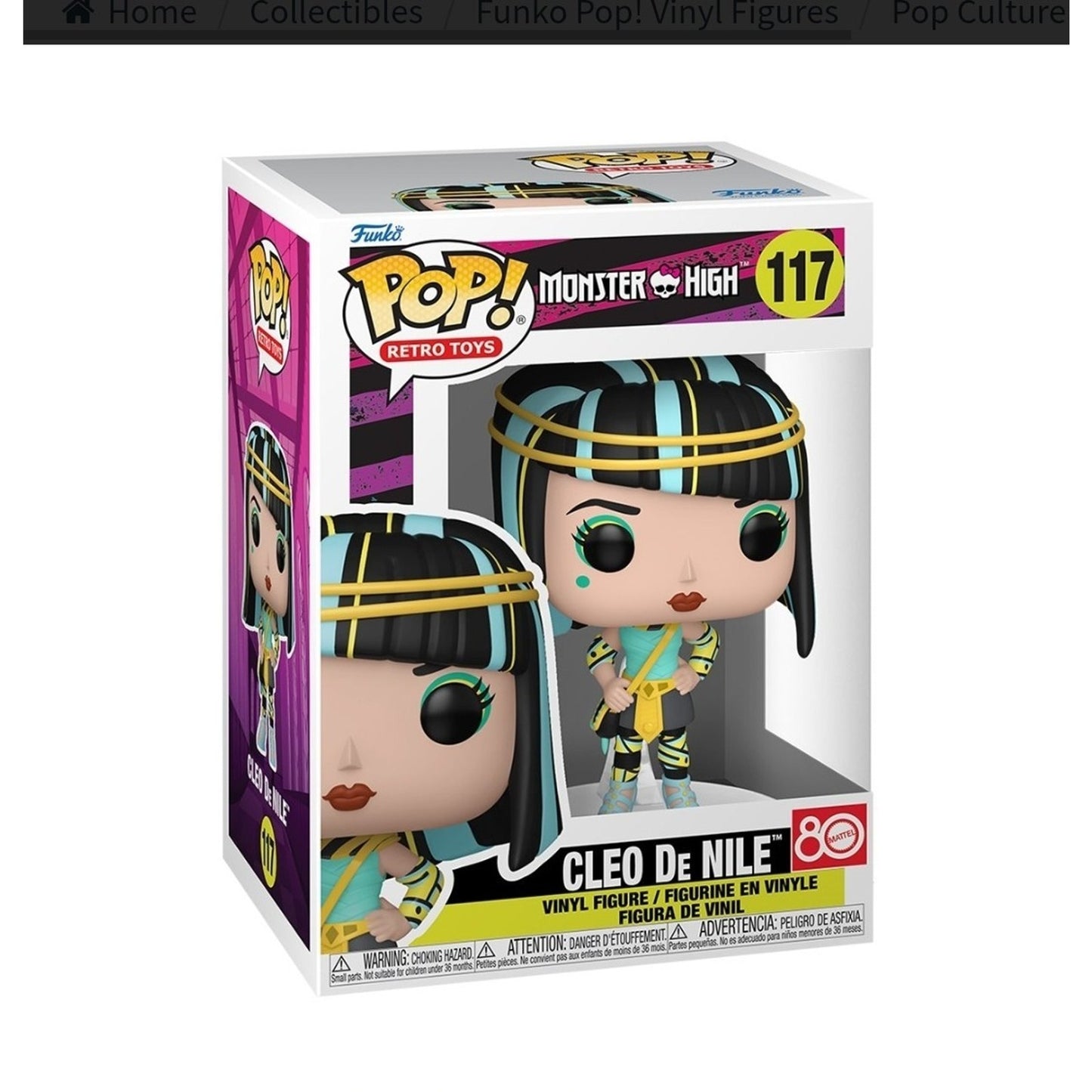 Funko Pop Monster High 3 pack Ghoulia Yelps Abbey Bominable Cleo De Nile