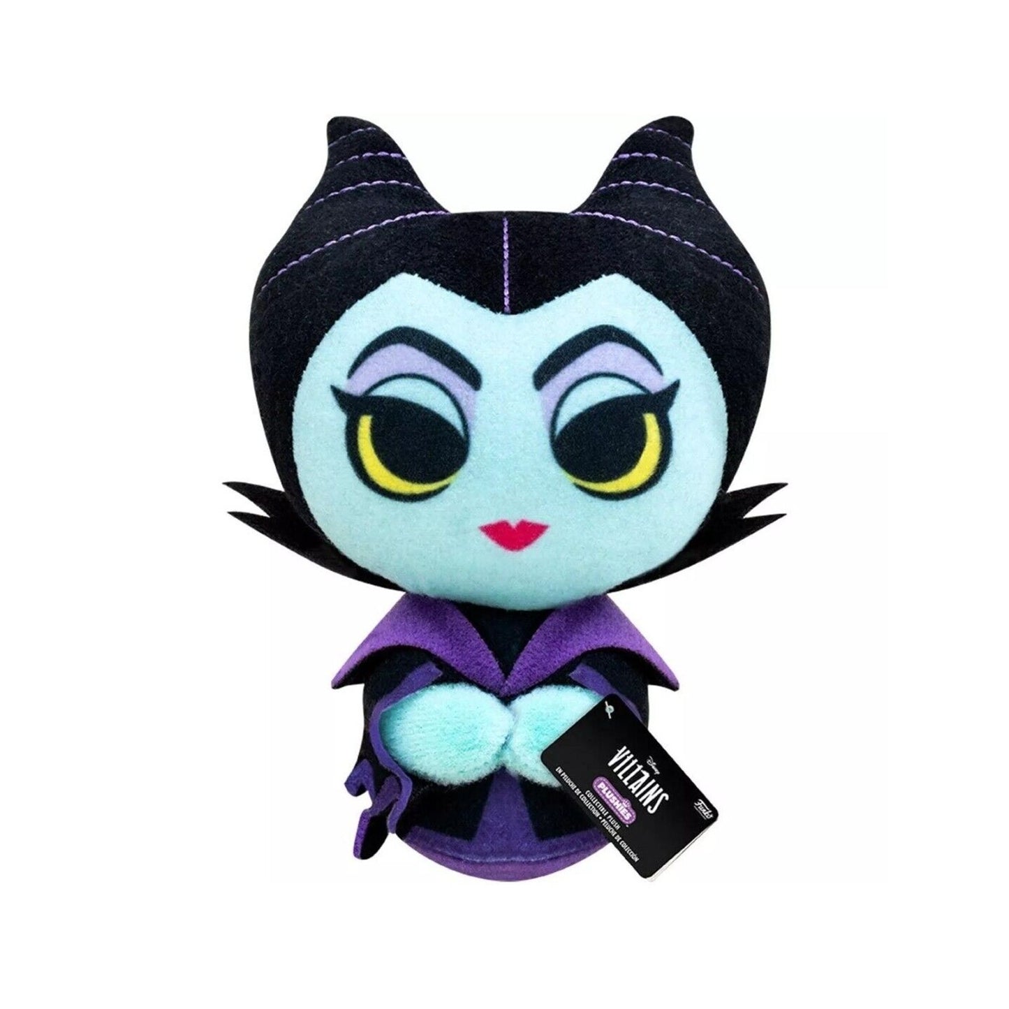 4PK FUNKO VILLAINS PLUSH SET Maleficent Queen Hearts Grimhilde Ursula 4" NEW