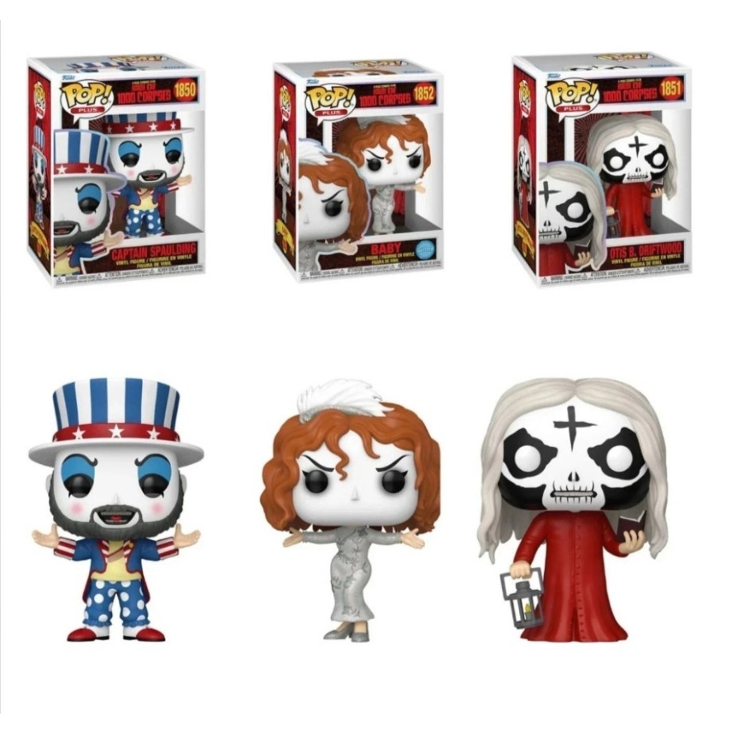 Funko Pop House 1000 Corpses Set Spaulding Baby Otis IN STOCK Box Excellent Cond