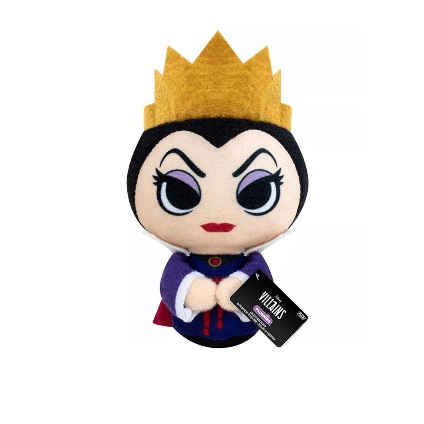 4PK FUNKO VILLAINS PLUSH SET Maleficent Queen Hearts Grimhilde Ursula 4" NEW