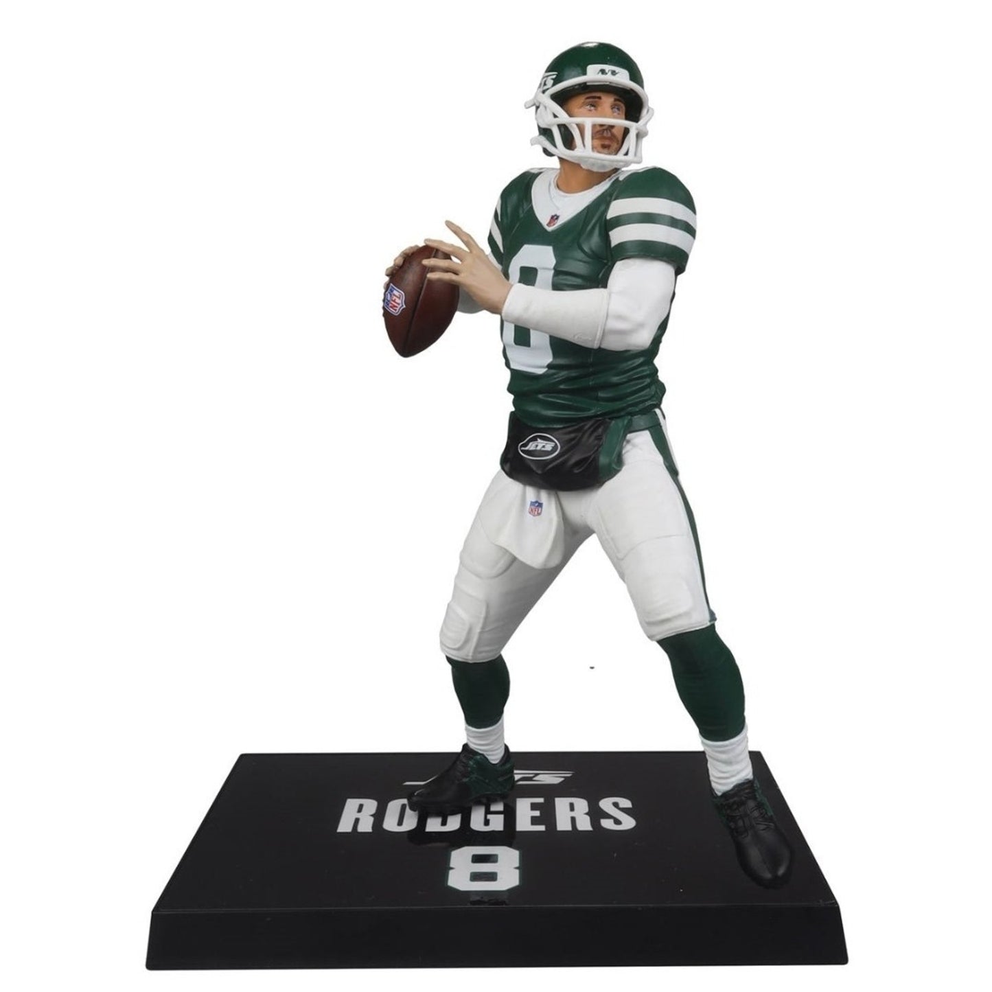 2024 McFarlane Sports Picks Aaron Rodgers New York Jets Figure Green Jersey 7in