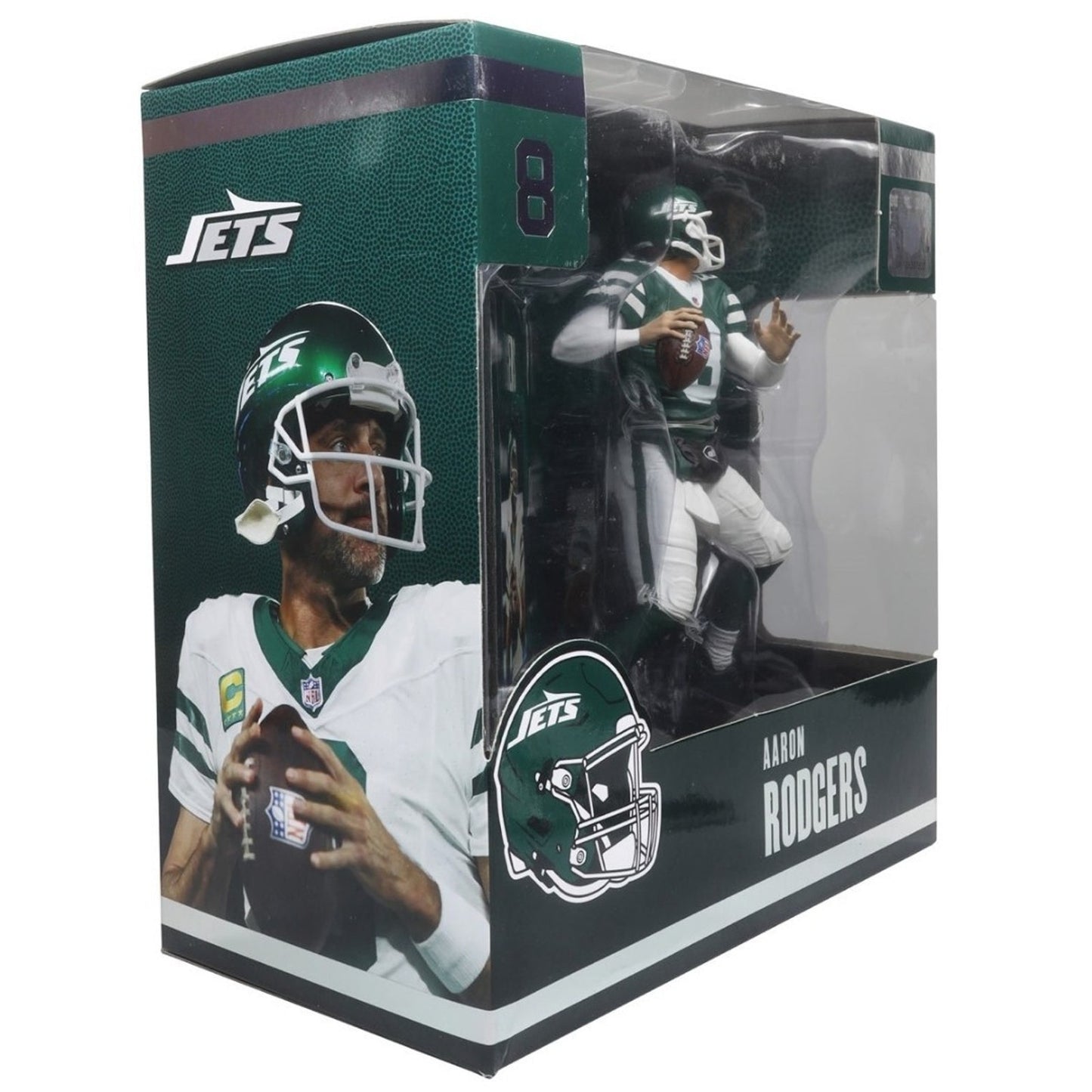 2024 McFarlane Sports Picks Aaron Rodgers New York Jets Figure Green Jersey 7in