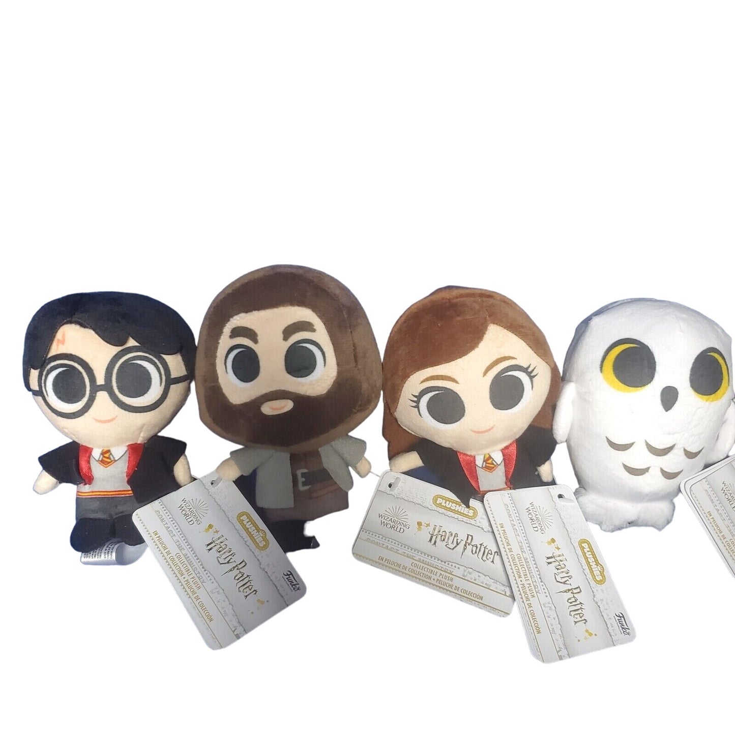 4pk Funko Plush Harry Potter S2 Holiday 4 Inch Hedwig Owl Hagrid Hermione New