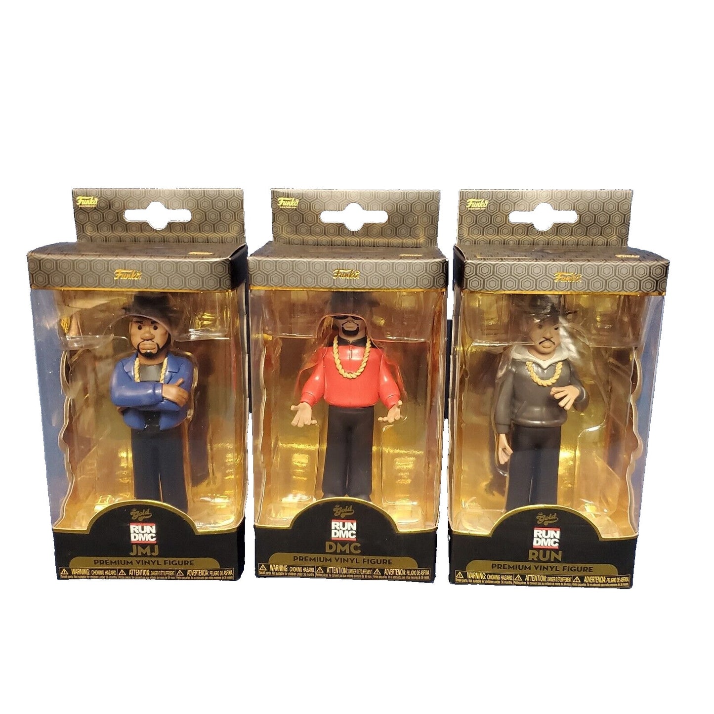 Funko Gold Run DMC TWO FULL SETS 5" Collectible Figures NEW 6 pack JMJ Run DMC