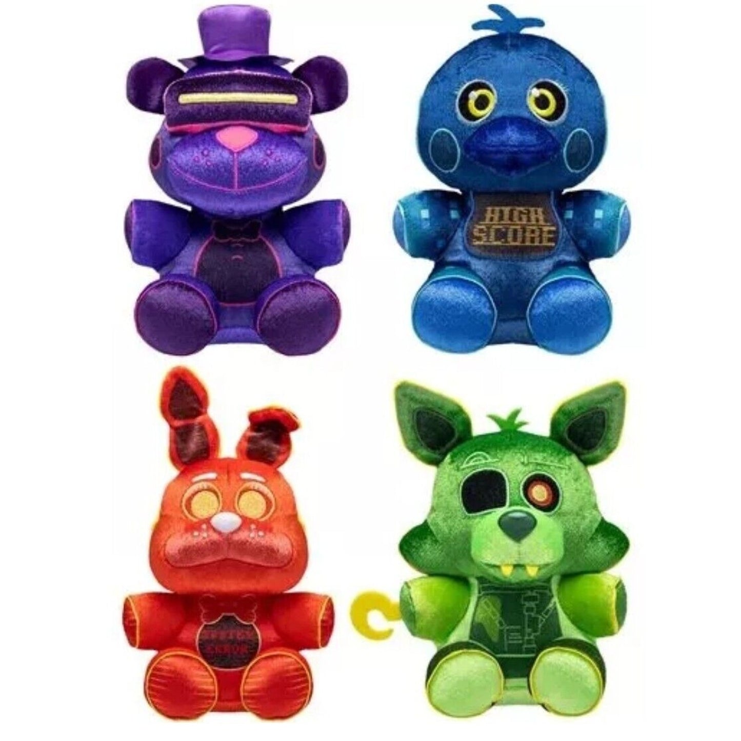 4PK FNAF VR PLUSH Five Nights Freddys VR Series 7 Plush with Display 7inch NEW