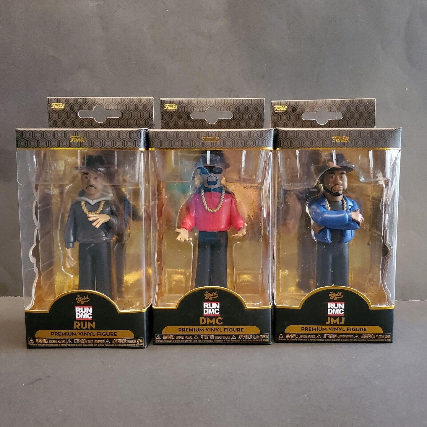 Funko Gold Run DMC TWO FULL SETS 5" Collectible Figures NEW 6 pack JMJ Run DMC