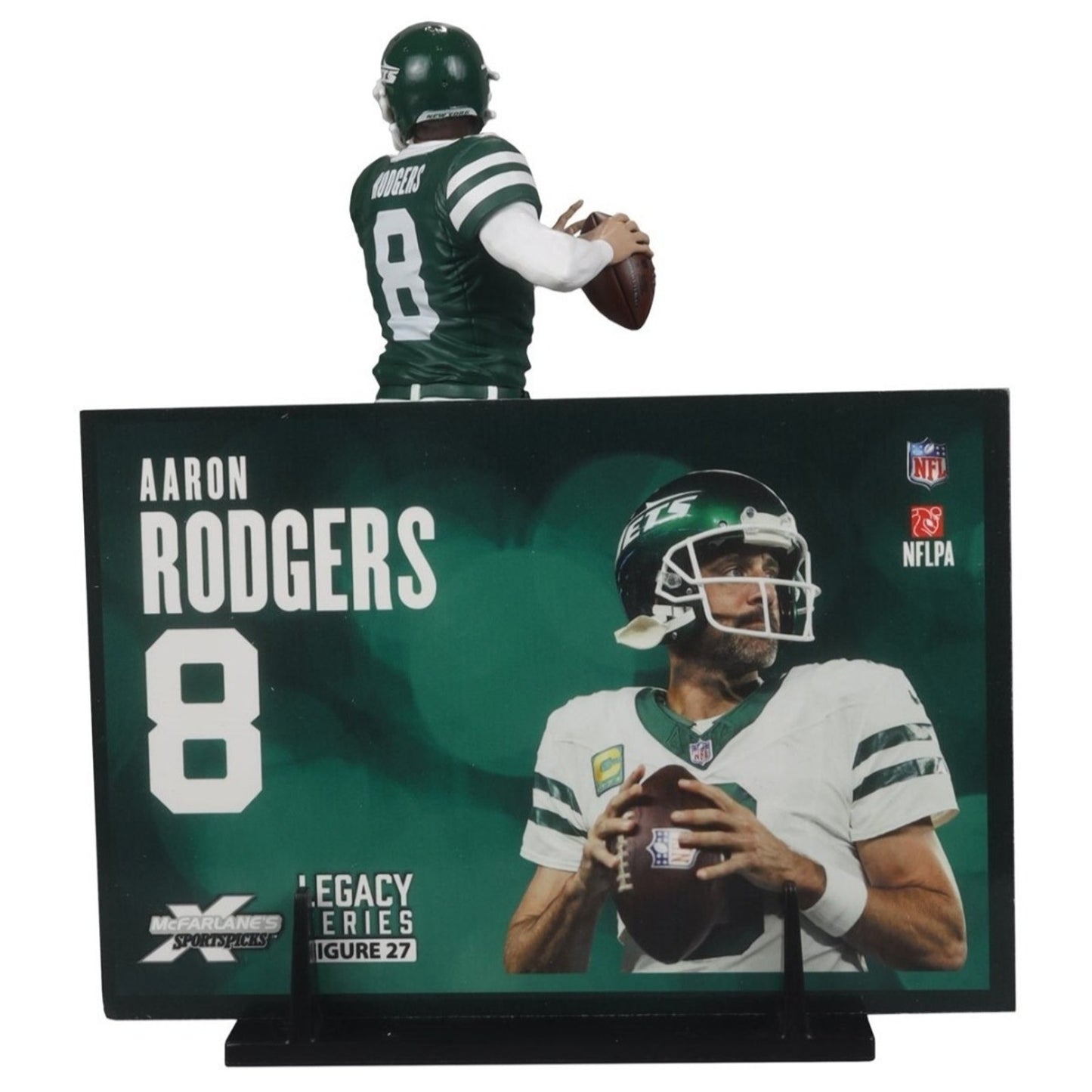 2024 McFarlane Sports Picks Aaron Rodgers New York Jets Figure Green Jersey 7in